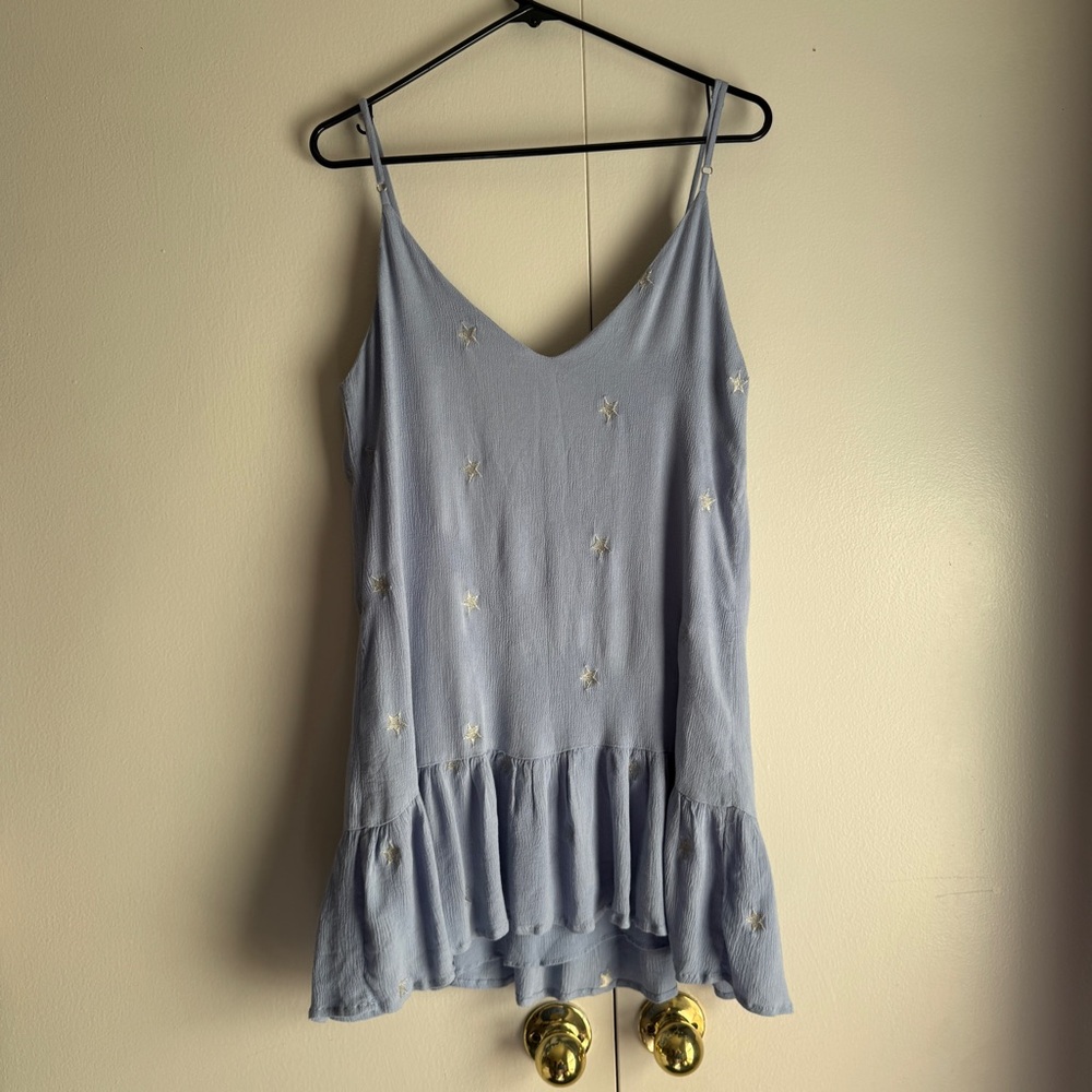 Storia Periwinkle Blue Shine Bright Swing Dress Stars Celestial Women’s Small - Picture 11 of 16